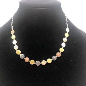 🐝 BOGO50%Tri Color Circular Necklace